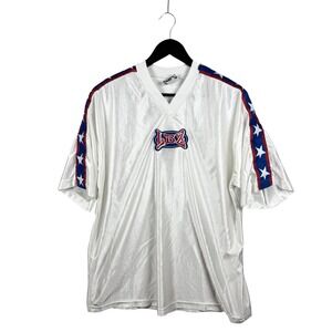 Vintage 90s LBZ Motocross Jersey Adult Sz XL Stars Stripes Made in USA in White‎